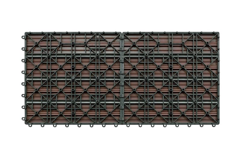 Terrassebord 6 stk WPC 60x30 cm 1,08 m² brun - Brun - Hus & oppussing - Bygg - Gulv, vegg & tak - Gulv - Utegulv & tregulv
