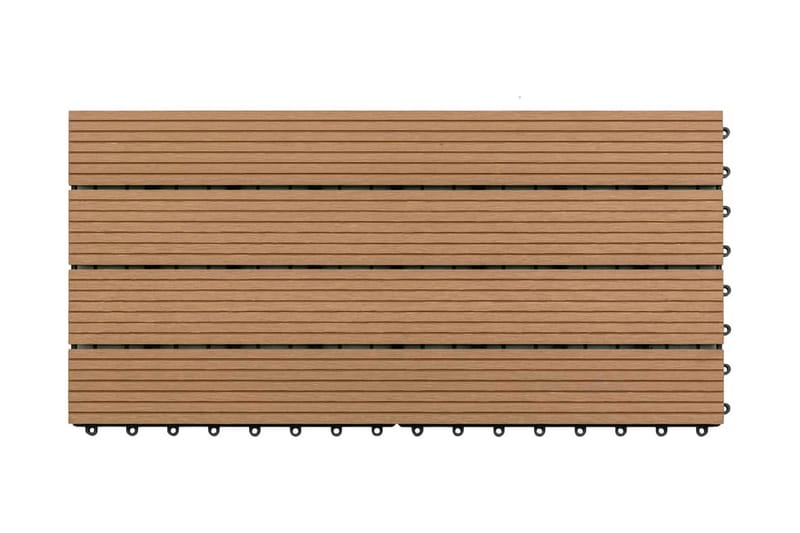 Terrassebord 6 stk WPC 60x30 cm 1,08 m² brun - Brun - Hus & oppussing - Bygg - Gulv, vegg & tak - Gulv - Utegulv & tregulv