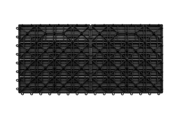 Terrassebord 6 stk WPC 60x30 cm 1,08 m² svart - Svart - Hus & oppussing - Bygg - Gulv, vegg & tak - Gulv - Utegulv & tregulv