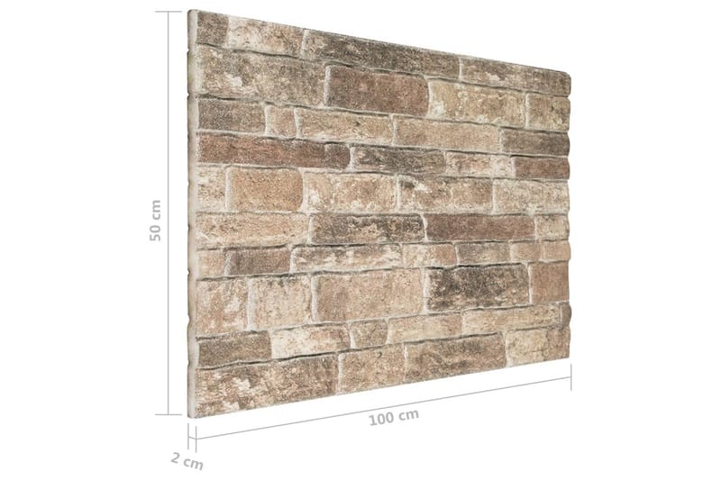 3D veggpaneler med flerfarget mursteindesign 10 stk EPS - Hus & oppussing - Bygg - Gulv, vegg & tak - Gulv & veggkledning - Veggpanel & panelplate