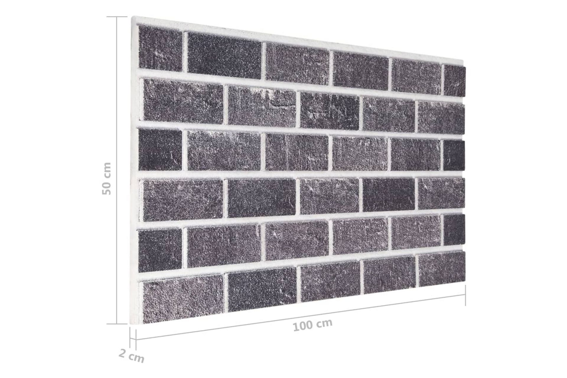 3D veggpaneler med svart og grått mursteindesign 10 stk EPS - Hus & oppussing - Bygg - Gulv, vegg & tak - Gulv & veggkledning - Veggpanel & panelplate