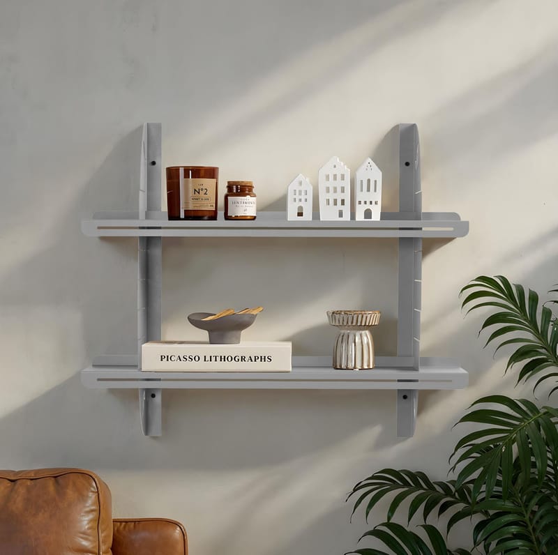 Clavor vegghylle 70 cm - Grå - Oppbevaring - Hyller - Vegghylle