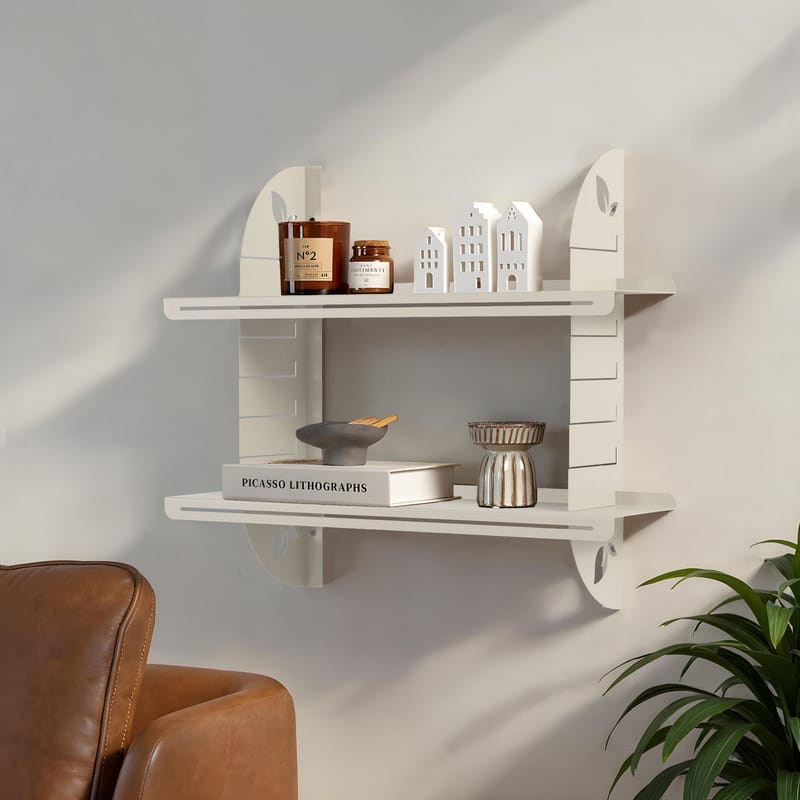 Clavor vegghylle 70 cm - Myk Beige - Oppbevaring - Hyller - Vegghylle