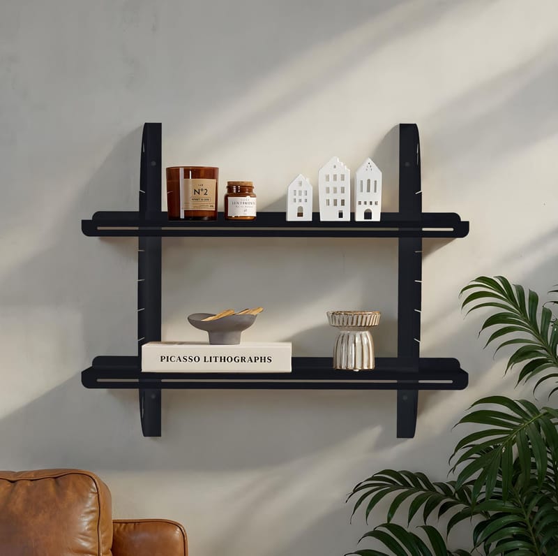 Clavor vegghylle 70 cm - Svart - Oppbevaring - Hyller - Vegghylle