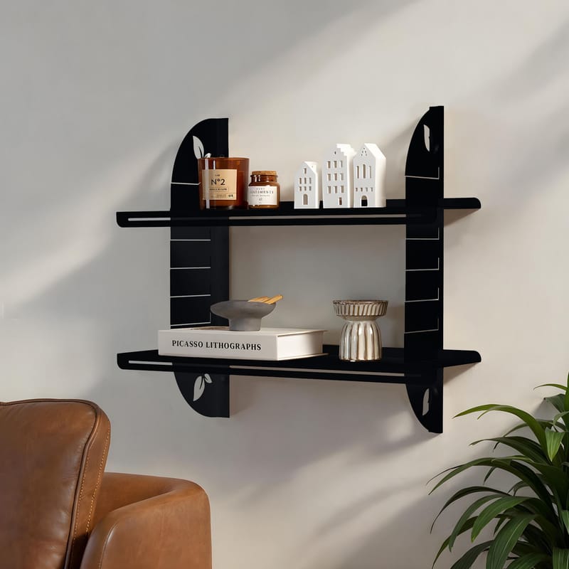 Clavor vegghylle 70 cm - Svart - Oppbevaring - Hyller - Vegghylle