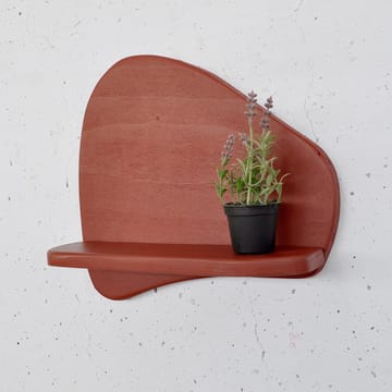 Dekorativ vegghylle i tre Hanah Home Magna (35 x 32 x 11 cm) Rød - Hus & oppussing - Bygg - Gulv, vegg & tak - Gulv & veggkledning - Veggplater