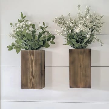 Dekorativ vegghylle i tre Hanah Home Rafqua tre 16 x 8 x 6 cm - Hus & oppussing - Bygg - Gulv, vegg & tak - Gulv & veggkledning - Veggplater