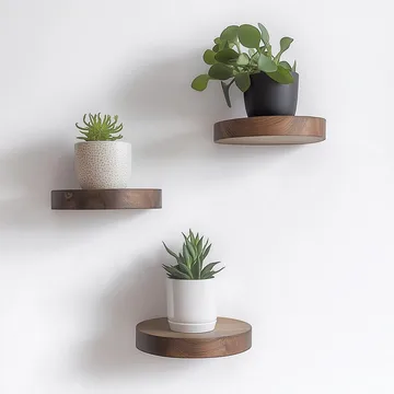 Dekorativ vegghylle i tre Hanah Home Rafte (12 x 1,9 x 12 cm) Modell tre hylle - Hus & oppussing - Bygg - Gulv, vegg & tak - Gulv & veggkledning - Veggplater