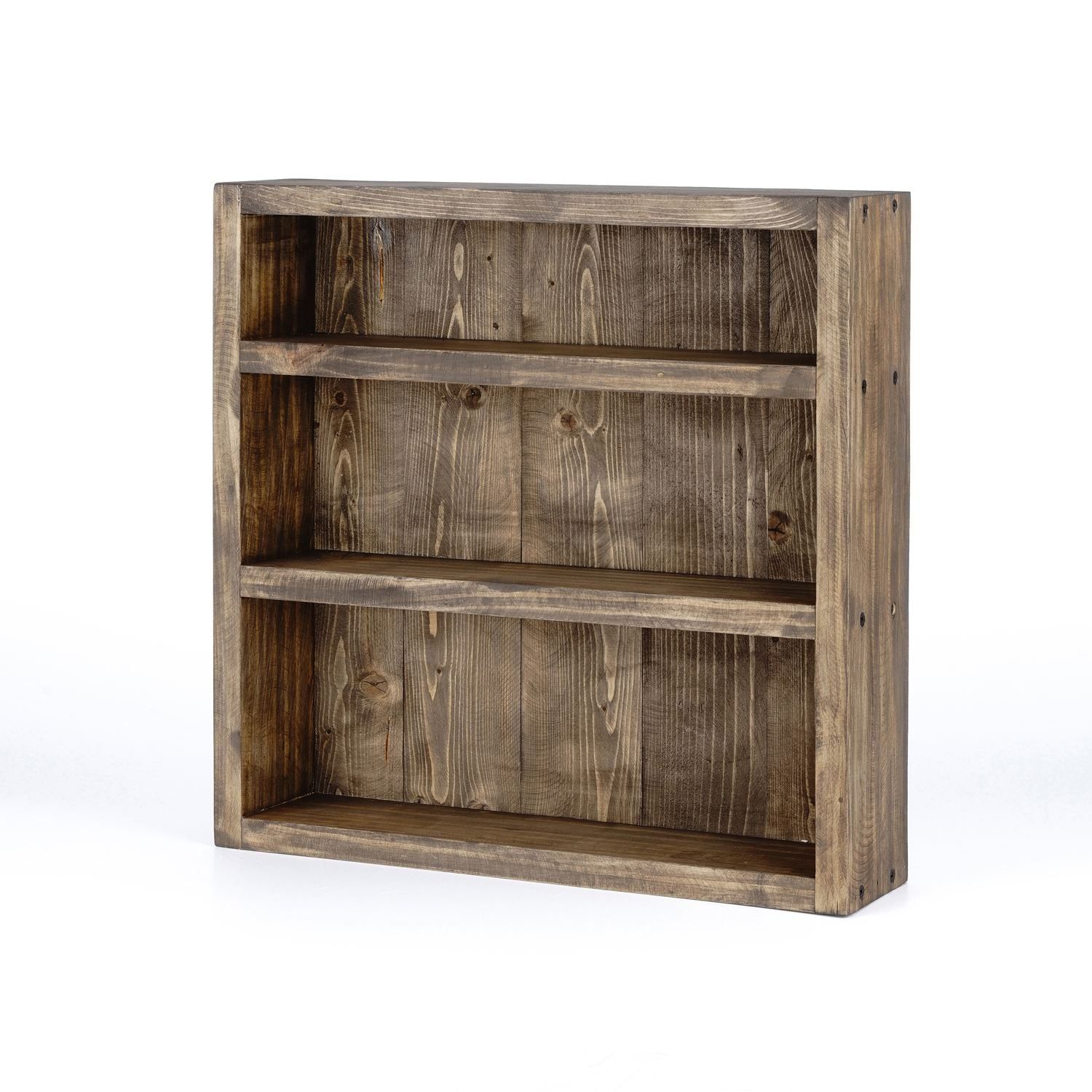 Dekorativ vegghylle i tre Wallxpert Rafello (42 x 42 x 9 cm) Tre - Tre (naturlig trefinish)