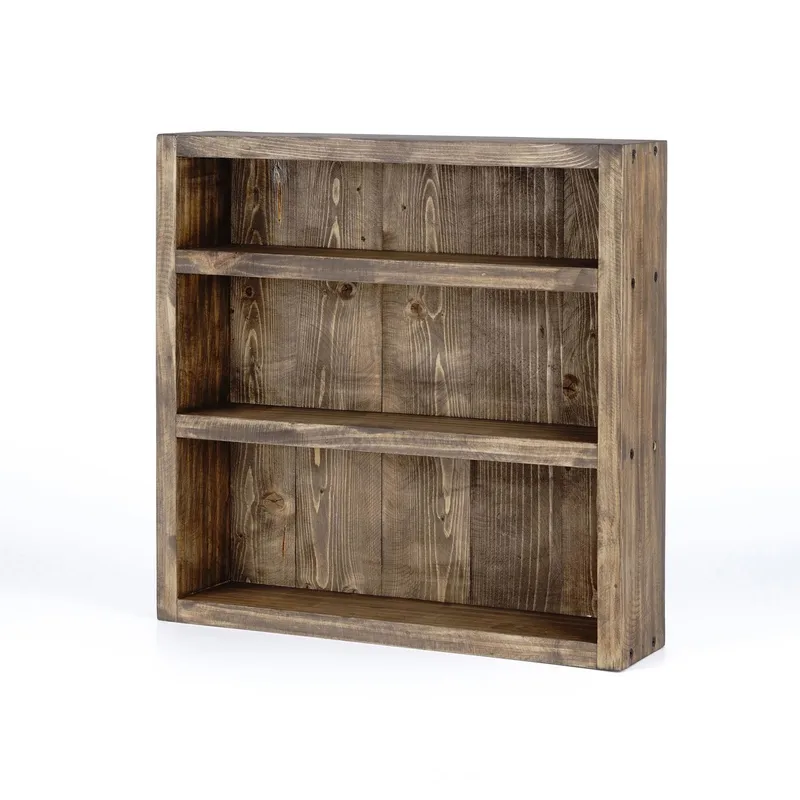 Dekorativ vegghylle i tre Wallxpert Rafello (42 x 42 x 9 cm) Tre, Tre (naturlig trefinish)
