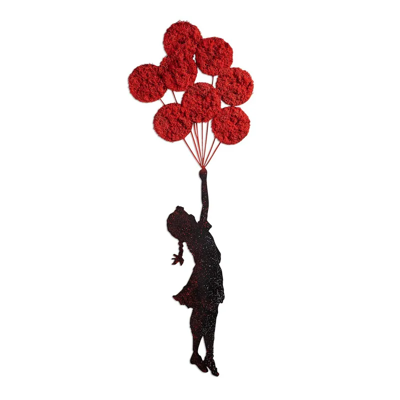 Dekorativt metallveggtilbehør Wallxpert Banksy (100 x 34 cm) RødSvart, undefined
