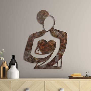 Dekorativt metallveggtilbehør Wallxpert Rusty Hug (70 x 52 cm) - Hus & oppussing - Bygg - Gulv, vegg & tak - Gulv & veggkledning - Veggplater