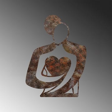 Dekorativt metallveggtilbehør Wallxpert Rusty Hug (70 x 52 cm) - Hus & oppussing - Bygg - Gulv, vegg & tak - Gulv & veggkledning - Veggplater