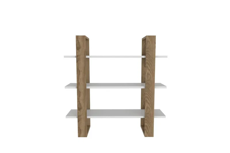 Draven Veggbrett 90x90 cm - Eik/Hvit - Oppbevaring - Hyller - Vegghylle