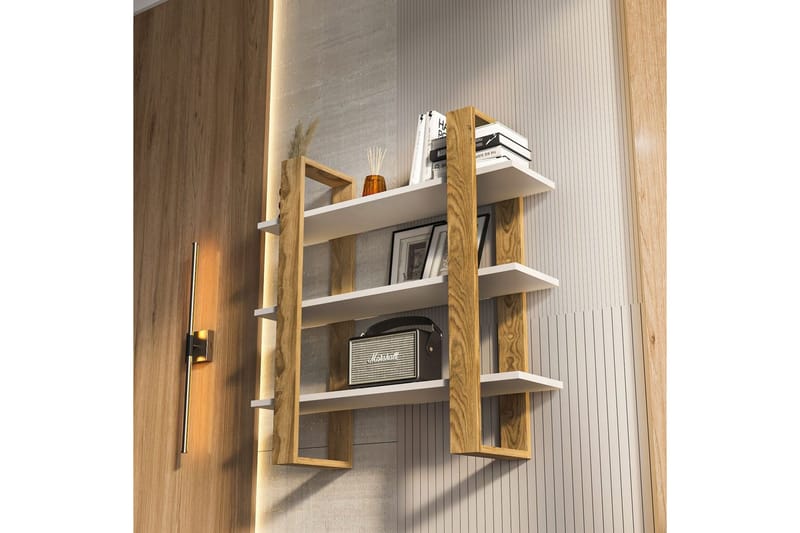 Draven Veggbrett 90x90 cm - Eik/Hvit - Hus & oppussing - Bygg - Gulv, vegg & tak - Gulv & veggkledning - Veggplater