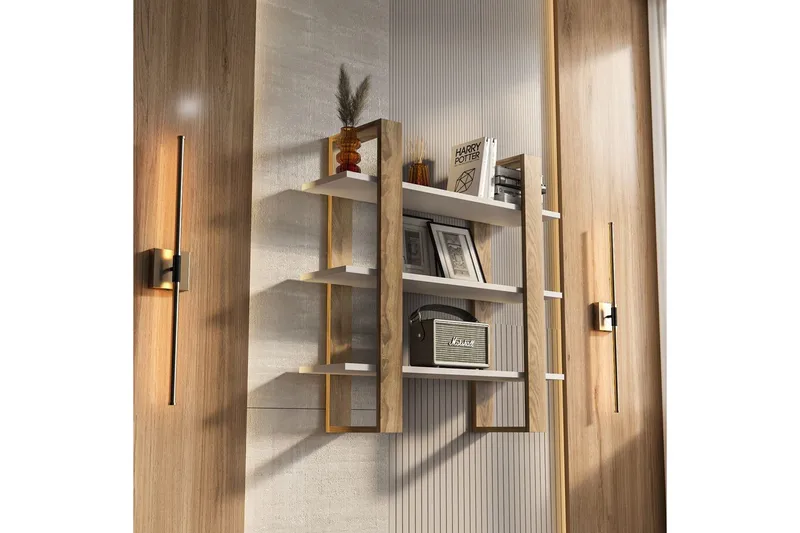 Draven Veggbrett 90x90 cm - Eik/Hvit - Hus & oppussing - Bygg - Gulv, vegg & tak - Gulv & veggkledning - Veggplater