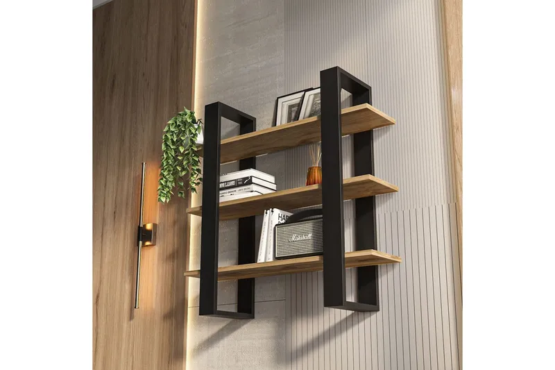 Draven Veggbrett 90x90 cm - Sort/Eik - Hus & oppussing - Bygg - Gulv, vegg & tak - Gulv & veggkledning - Veggplater