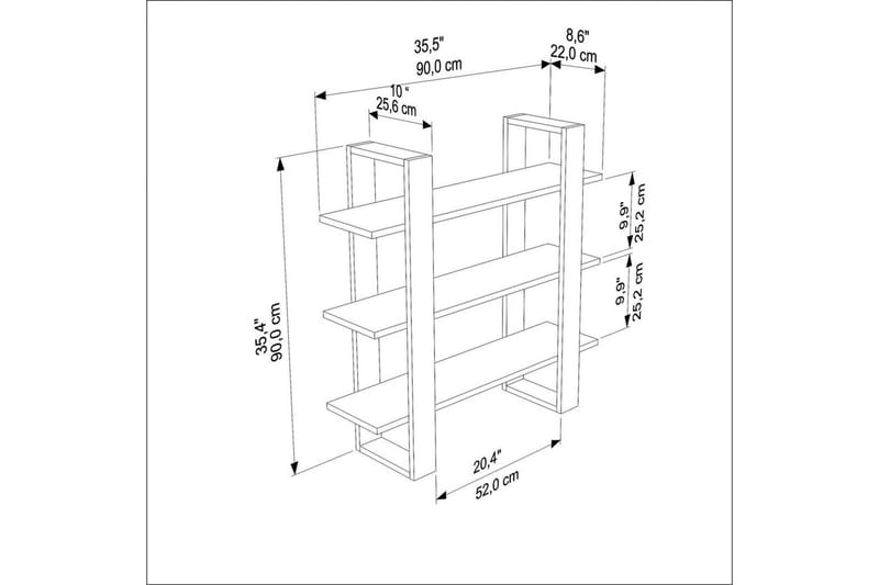 Draven Veggbrett 90x90 cm - Sort/Eik - Hus & oppussing - Bygg - Gulv, vegg & tak - Gulv & veggkledning - Veggplater
