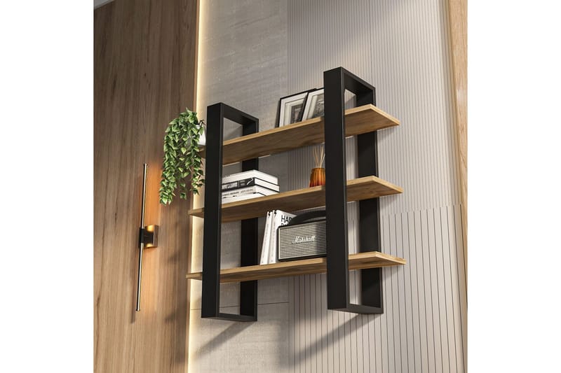 Draven Veggbrett 90x90 cm - Sort/Eik - Hus & oppussing - Bygg - Gulv, vegg & tak - Gulv & veggkledning - Veggplater