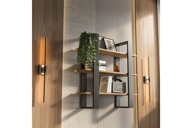 Draven Veggbrett 90x90 cm - Sort/Eik - Hus & oppussing - Bygg - Gulv, vegg & tak - Gulv & veggkledning - Veggplater