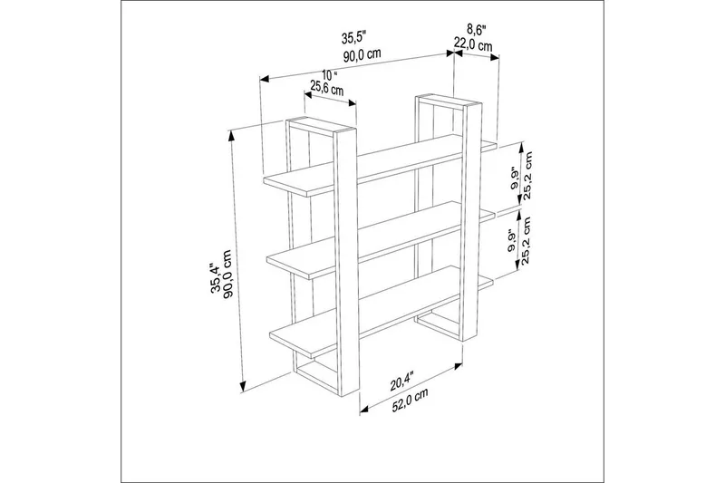 Draven Veggbrett 90x90 cm - Sort/Eik - Hus & oppussing - Bygg - Gulv, vegg & tak - Gulv & veggkledning - Veggplater