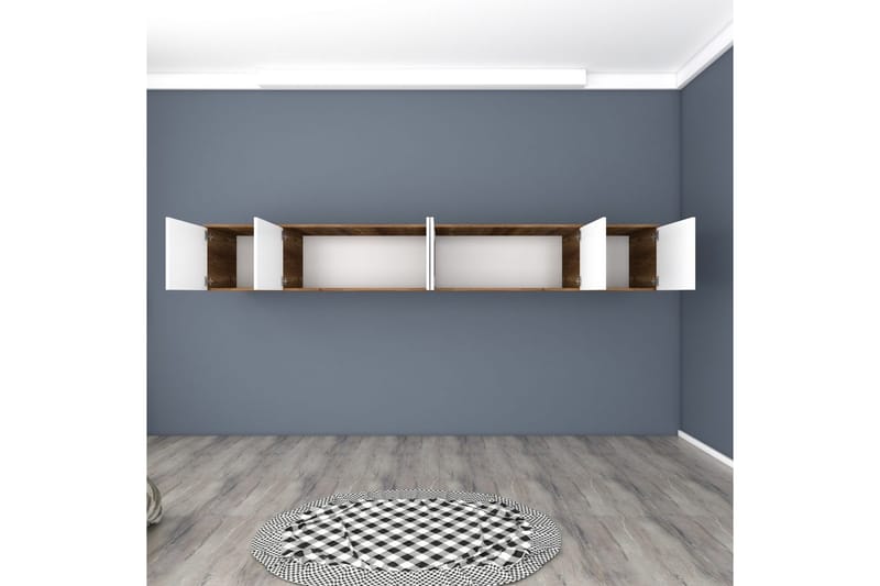 Ervon Veggbrett 243x243 cm - Valnøtt/Hvit - Hus & oppussing - Bygg - Gulv, vegg & tak - Gulv & veggkledning - Veggplater