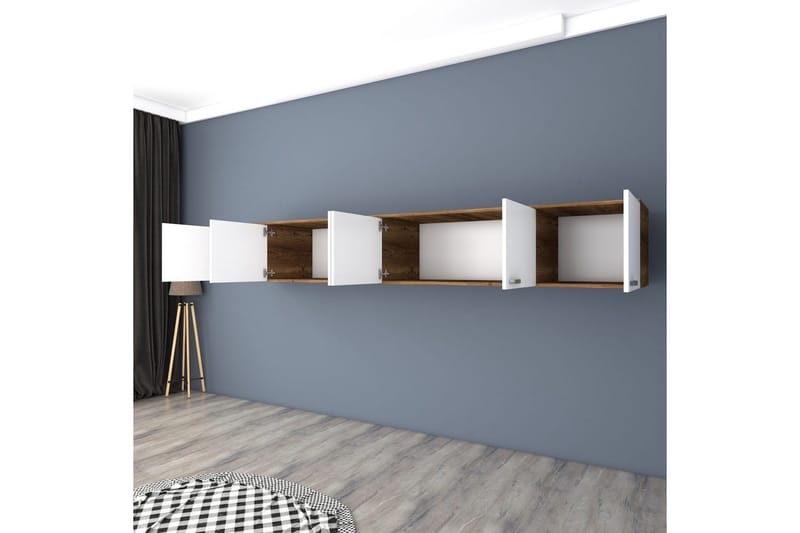 Ervon Veggbrett 243x243 cm - Valnøtt/Hvit - Hus & oppussing - Bygg - Gulv, vegg & tak - Gulv & veggkledning - Veggplater