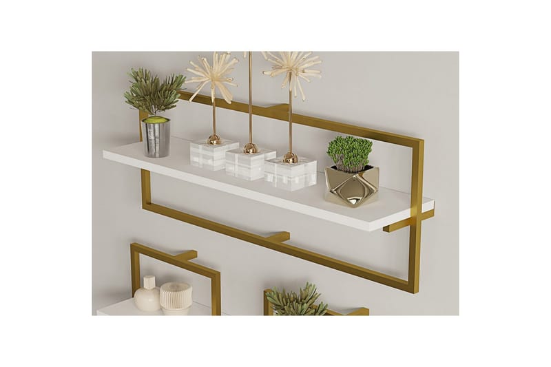 Muroran Veggbrett 80x80 cm - Hvit/Gull - Hus & oppussing - Bygg - Gulv, vegg & tak - Gulv & veggkledning - Veggplater