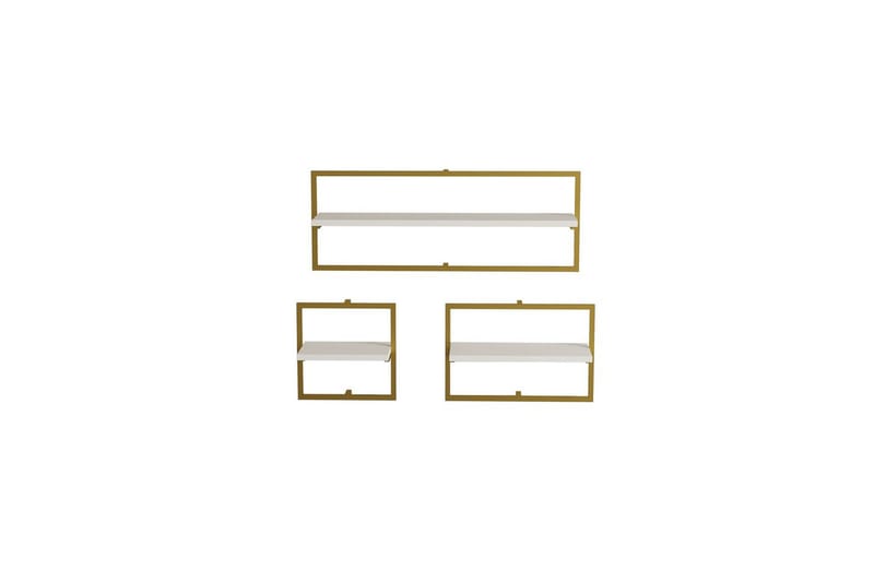 Muroran Veggbrett 80x80 cm - Hvit/Gull - Hus & oppussing - Bygg - Gulv, vegg & tak - Gulv & veggkledning - Veggplater