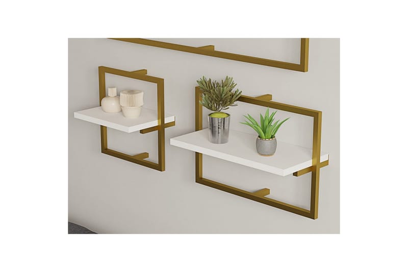 Muroran Veggbrett 80x80 cm - Hvit/Gull - Hus & oppussing - Bygg - Gulv, vegg & tak - Gulv & veggkledning - Veggplater