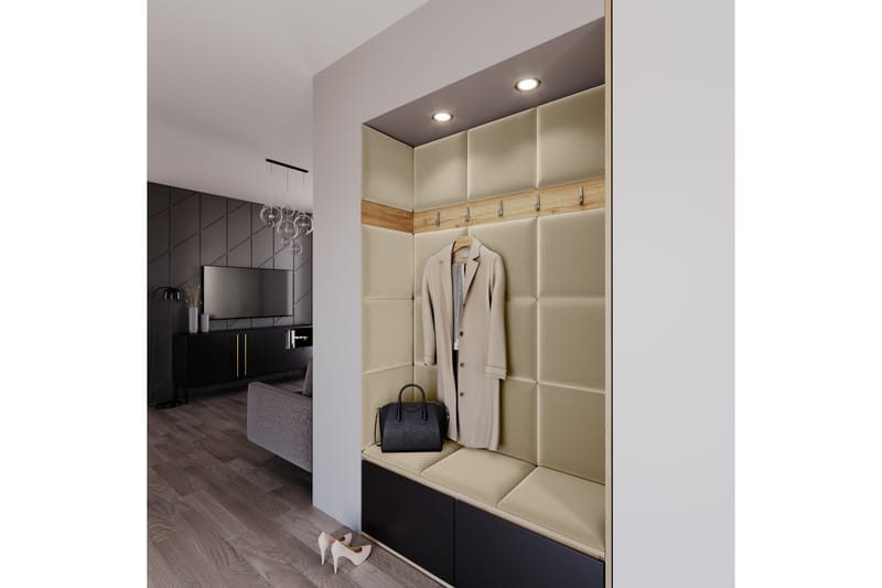 Quadratta Veggpanel 160x200 cm - Beige - Hus & oppussing - Bygg - Gulv, vegg & tak - Gulv & veggkledning - Veggplater