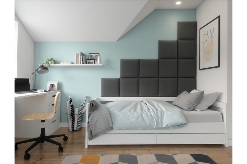 Quadratta Veggpanel 200x160 cm - Mørk grå - Hus & oppussing - Bygg - Gulv, vegg & tak - Gulv & veggkledning - Veggplater
