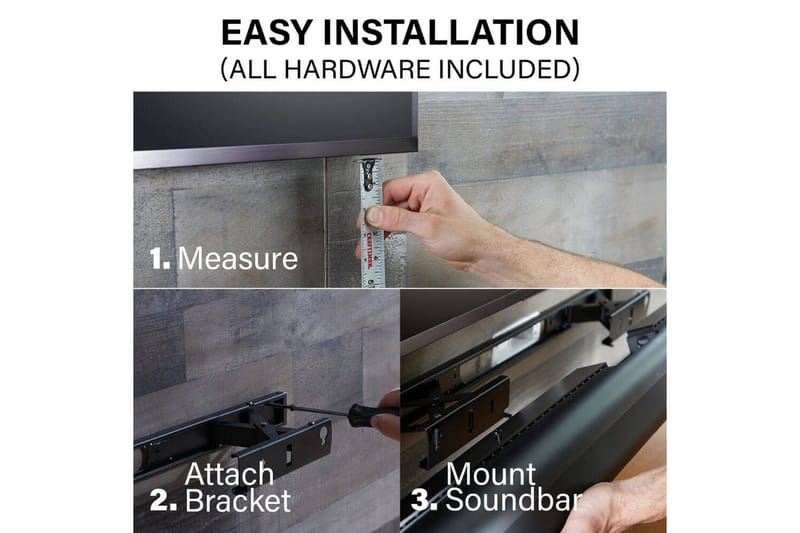 Veggfeste Sanus for Sonos Arc Soundbar Hvit - Hvit - Hus & oppussing - Bygg - Gulv, vegg & tak - Gulv & veggkledning - Veggplater