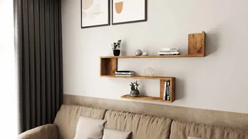 Vegghylle Skye Decor Nova Shelf (120 x 71,4 x 14,5 cm) Atlantisk furu - Atlantic Pine - Hus & oppussing - Bygg - Gulv, vegg & tak - Gulv & veggkledning - Veggplater