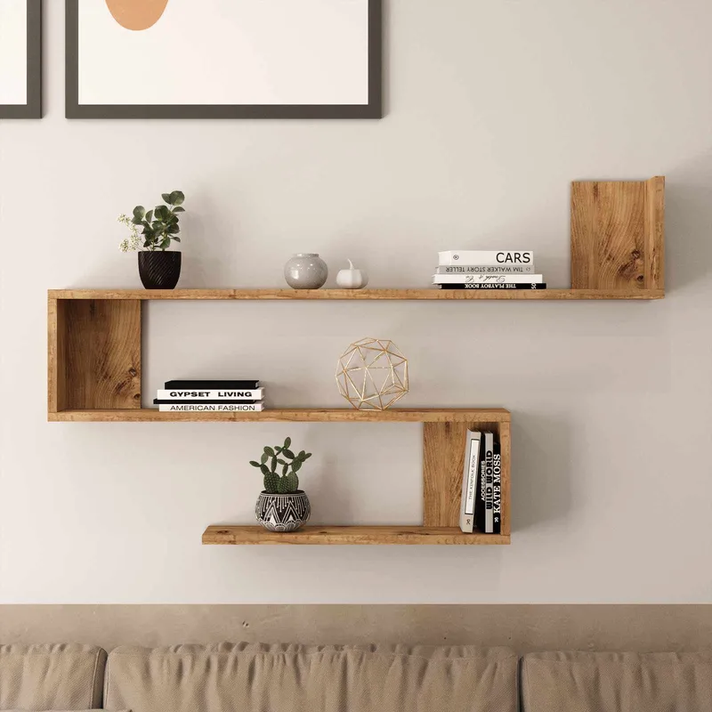 Vegghylle Skye Decor Nova Shelf (120 x 71,4 x 14,5 cm) Atlantisk furu - Atlantic Pine - Hus & oppussing - Bygg - Gulv, vegg & tak - Gulv & veggkledning - Veggplater
