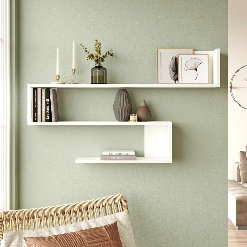 Vegghylle Skye Decor Nova Shelf (120 x 71,4 x 14,5 cm) Hvit, Hvit