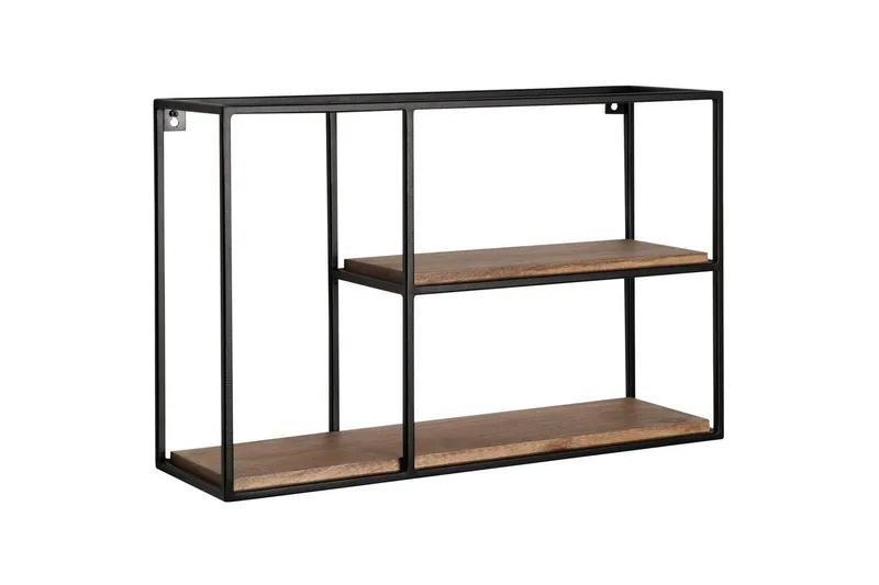 Vegghylle Wohnling Massivt tremetallramme, veggmontert, industriell, undefined