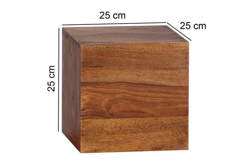 Vegghylle Wohnling Sett med 4 vegghylle i heltre kubeoptikk, veggmontert, moderne - Oppbevaring - Hyller - Vegghylle