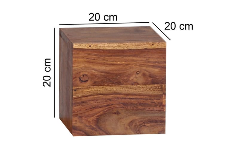 Vegghylle Wohnling Sett med 4 vegghylle i heltre kubeoptikk, veggmontert, moderne - Oppbevaring - Hyller - Vegghylle