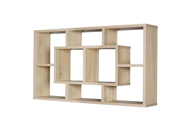 Vegghylle Wohnling PAOLA melaminbelagt MDF, oppbevaringshylle, veggmontert, moderne stil Sonoma - Sonoma - Oppbevaring - Hyller - Vegghylle