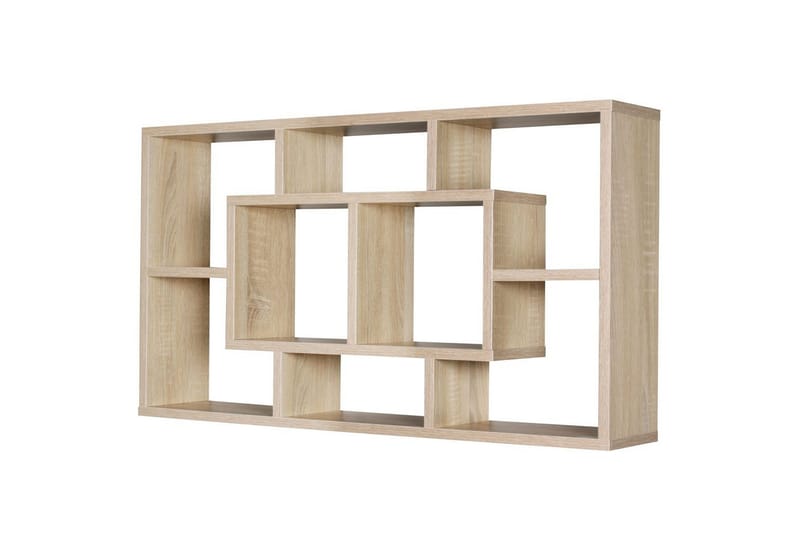 Vegghylle Wohnling PAOLA melaminbelagt MDF, oppbevaringshylle, veggmontert, moderne stil Sonoma - Sonoma - Oppbevaring - Hyller - Vegghylle