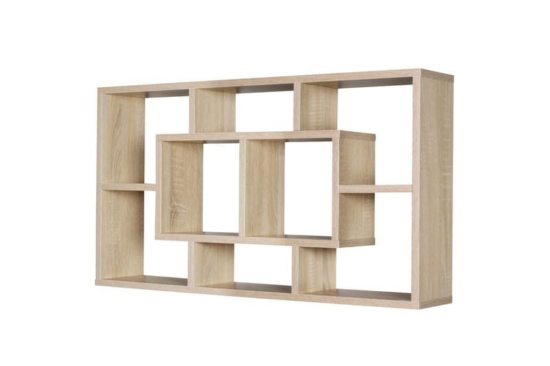 Vegghylle Wohnling PAOLA melaminbelagt MDF, oppbevaringshylle, veggmontert, moderne stil Sonoma - Sonoma - Hus & oppussing - Bygg - Gulv, vegg & tak - Gulv & veggkledning - Veggplater
