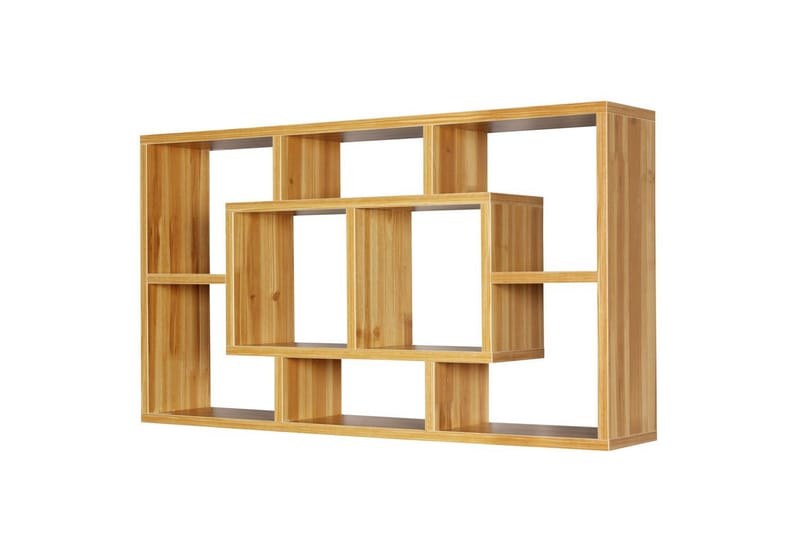 Vegghylle Wohnling PAOLA melaminbelagt MDF, oppbevaringshylle, veggmontert, moderne stil Bøk - Bøk - Hus & oppussing - Bygg - Gulv, vegg & tak - Gulv & veggkledning - Veggplater
