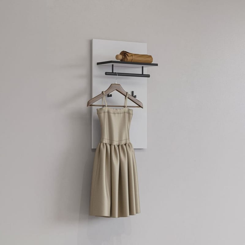 Veggpanel Kryss med kroker - Hvit - Hus & oppussing - Bygg - Gulv, vegg & tak - Gulv & veggkledning - Veggplater