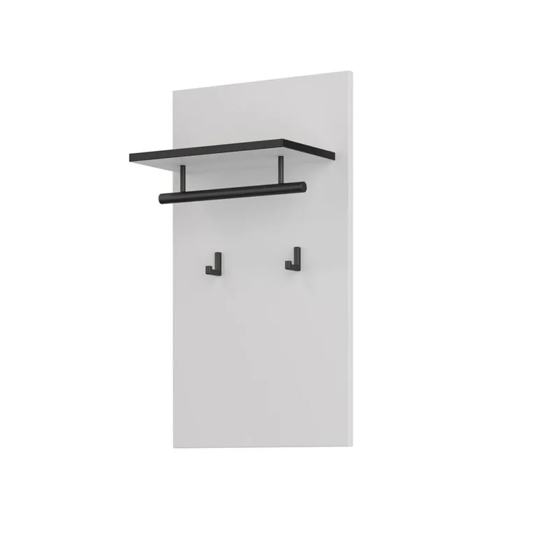 Veggpanel Kryss med kroker, Hvit