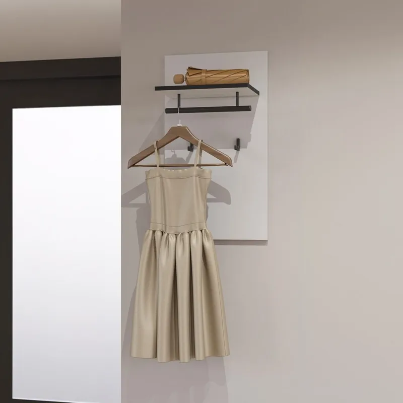 Veggpanel Kryss med kroker - Hvit - Hus & oppussing - Bygg - Gulv, vegg & tak - Gulv & veggkledning - Veggplater