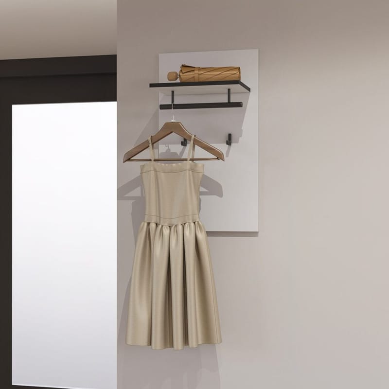 Veggpanel Kryss med kroker - Hvit - Hus & oppussing - Bygg - Gulv, vegg & tak - Gulv & veggkledning - Veggplater