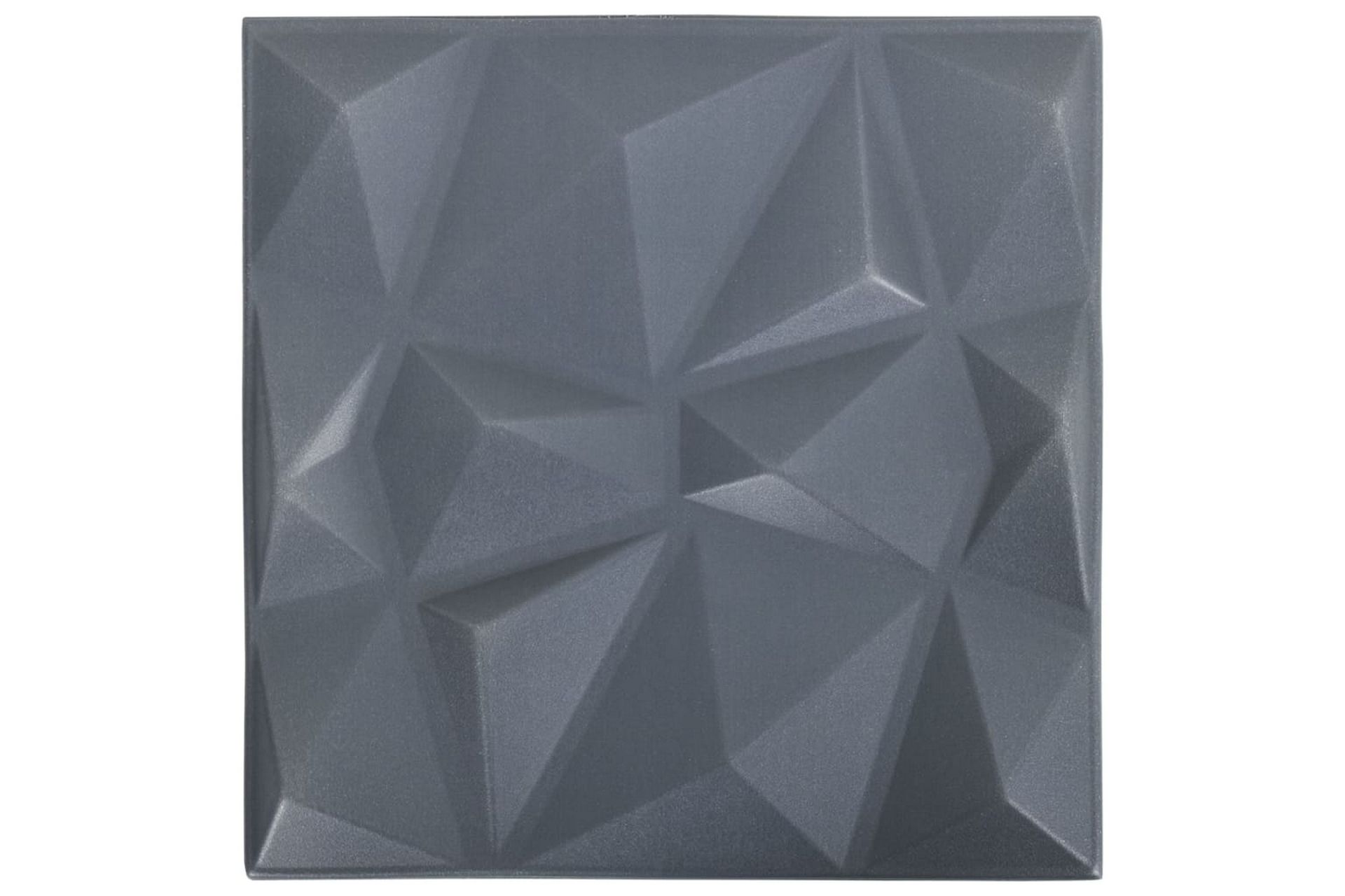 3D-veggpaneler 24 stk 50x50 cm diamant grå 6 m² - Grå - Hus & oppussing - Bygg - Gulv, vegg & tak - Gulv & veggkledning - Veggpanel & panelplate