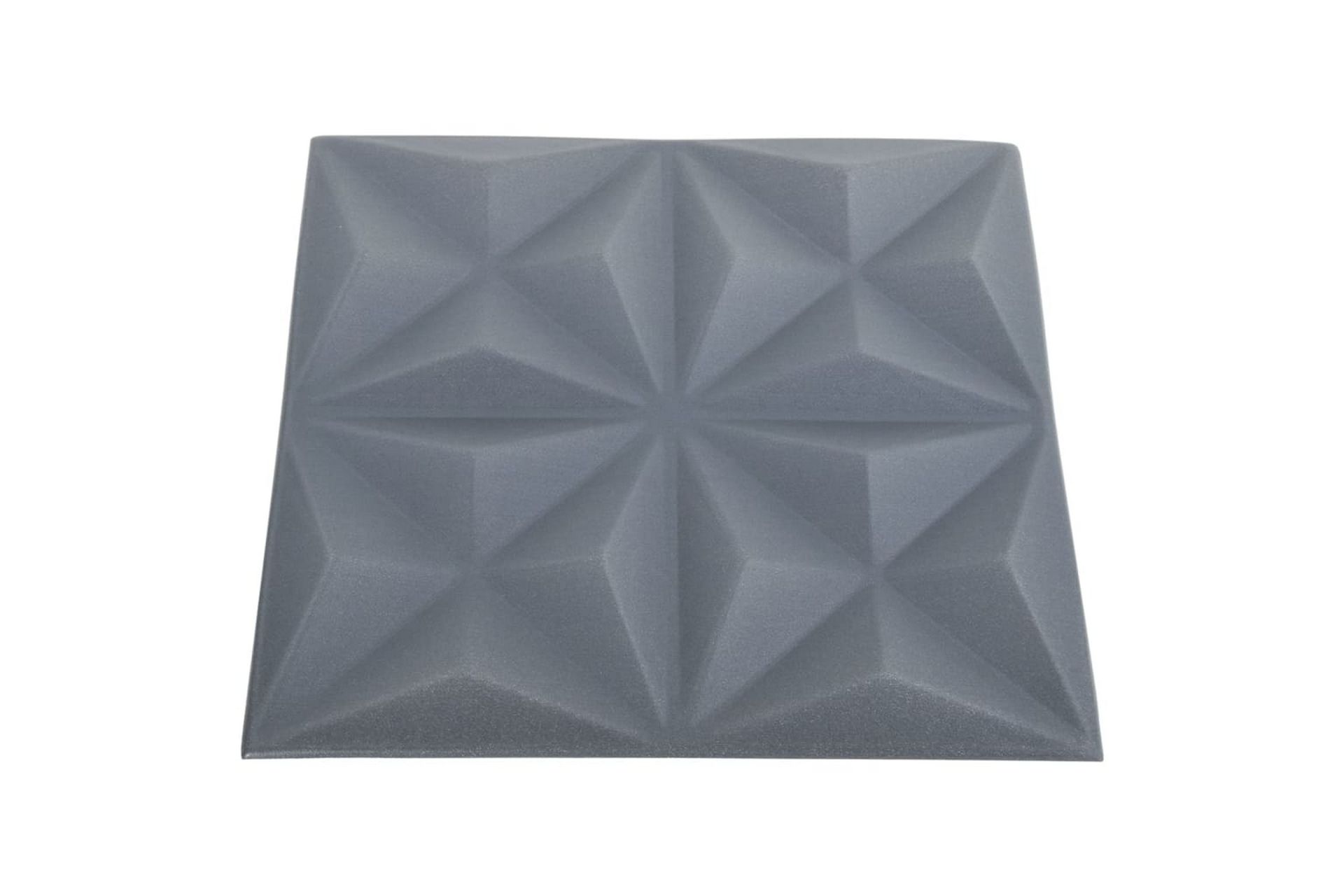 3D-veggpaneler 48 stk 50x50 cm origami grå 12 m² - Grå - Hus & oppussing - Bygg - Gulv, vegg & tak - Gulv & veggkledning - Veggpanel & panelplate