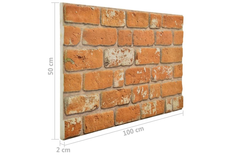 3D veggpaneler med lysebrunt mursteindesign 11 stk EPS - Brun - Hus & oppussing - Bygg - Gulv, vegg & tak - Gulv & veggkledning - Veggpanel & panelplate